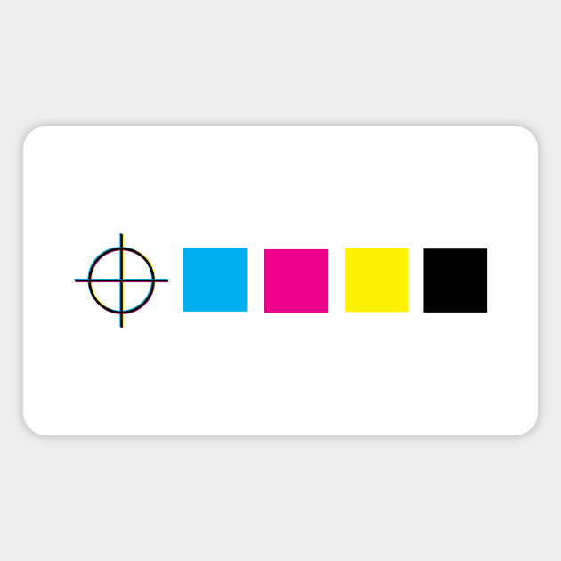 CMYK Calibration Marks Magnet by GloopTrekker